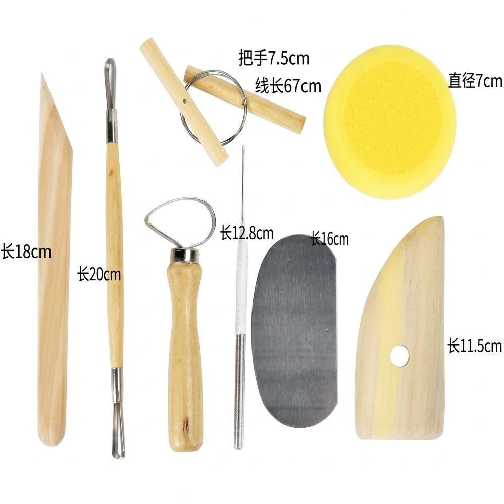 Eight-piece Pottery Tool Set