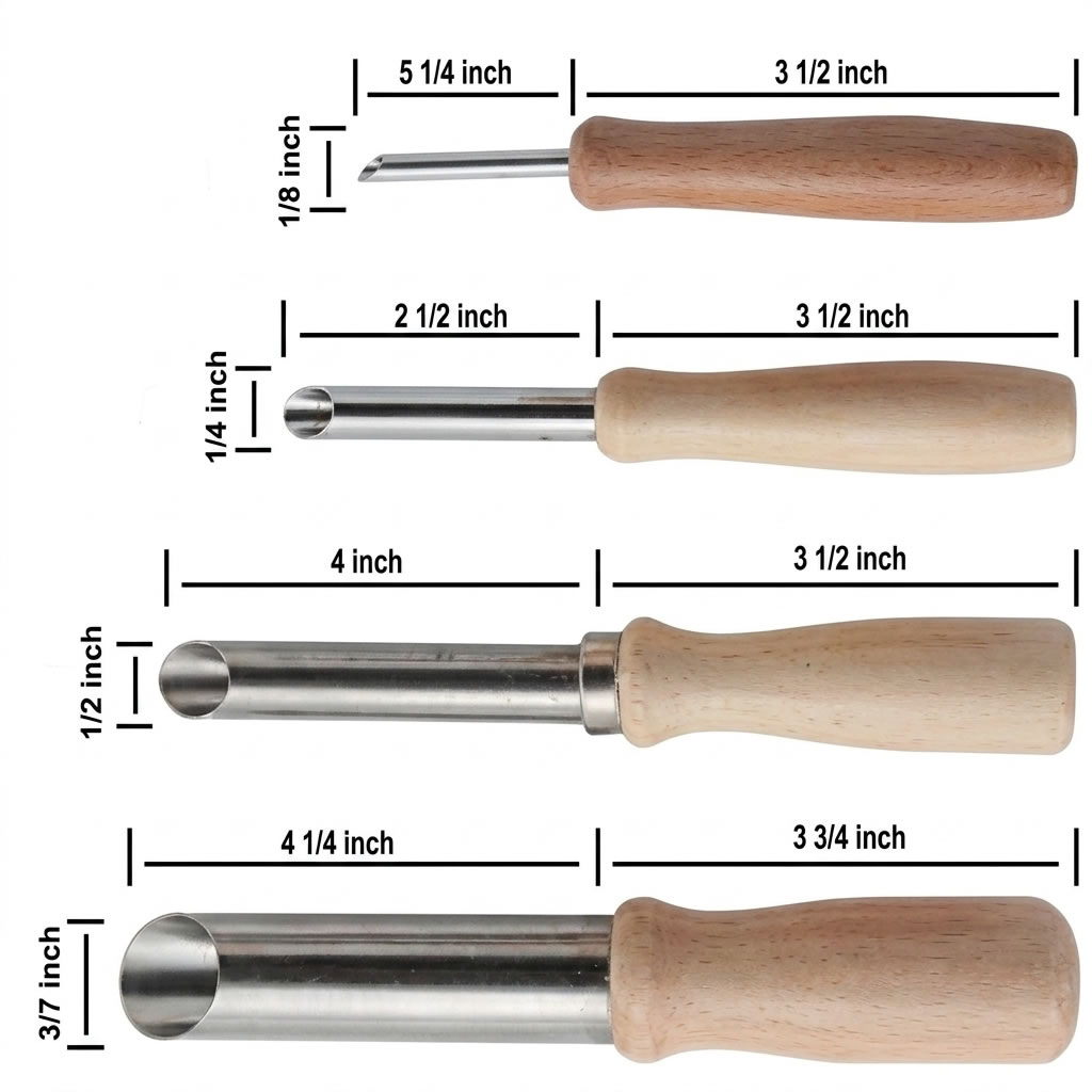 Circular Hole Punch 4 pcs Set